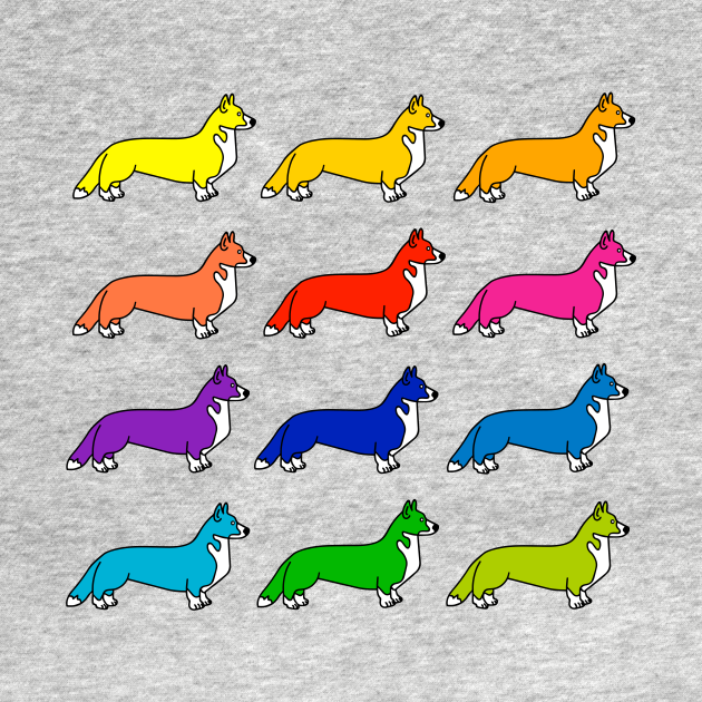 Color Chart Dog TShirt TeePublic